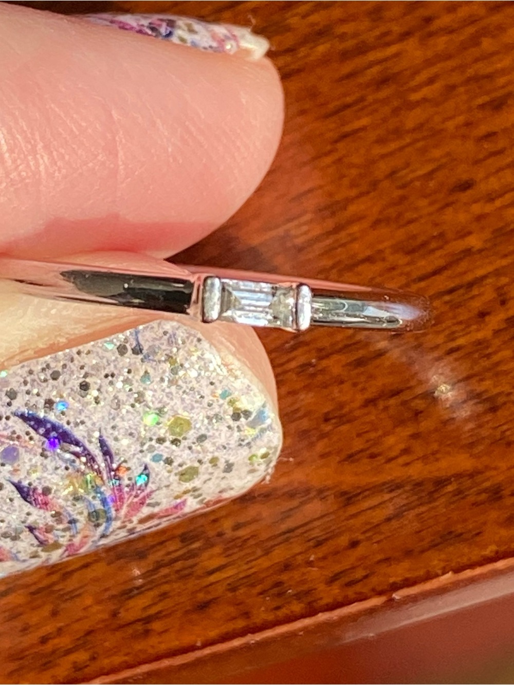 14K White Gold Diamond Ring